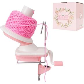CrossCultiva Yarn Winder Pink Color Yarn Ball Winder for Knitting and Crocheting Yarn Cake Winder for Knitting Beginners and Enthusiasts Use