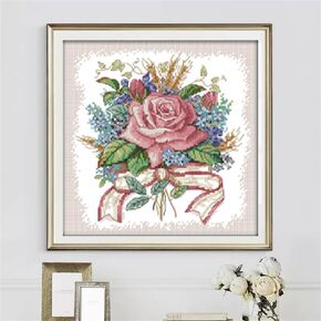 JOYSEWING Stamped Counted Cross Stitch Kits DMC Classic Series Embroidery Starter Kits for Beginners DIY Gift Home Decoration 11CT (Rainbow Cat(Printed) 24.80 x21.26 inch)