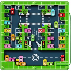 Magnetic Alphabet Maze - Montessori Toys for 3 4 5 Year Old, Wooden Magnet Letter Parking Maze Board STEM Preschool Learning Toys Gifts for Kids Boys Girls Toddlers