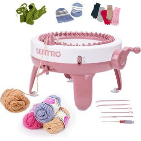 SOBOANT Sentro Knitting Machine, 40 Needle Knitting Machine, DIY Knitting Board Rotary Double Loom, Creative Wool Knitting Machine for Adults, Beginners (40W)