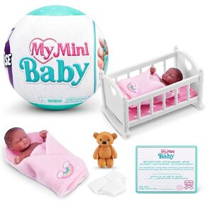 5 Surprise My Mini Baby Series 1 (2 Pack) by ZURU, Collectible Mystery Capsule, Toy for Girls, Realistic Miniature Baby, Playset and Accessories