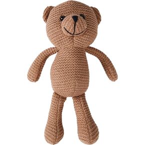 Teddy Bear, Cute, Knitted Doll, 10'', Stuffed Animal, Cotton Stuffed, Vintage, Animals, Cuddle Bear, Baby, Toddler, Plush Animal, Soft, Brown