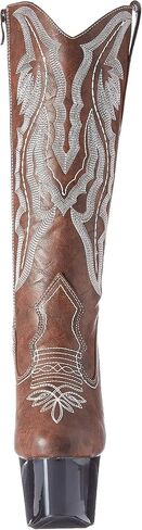 Ellie Shoes Women 709-Dallas Knee High Cowboy Stiletto Platform Boot, Black, 7 M US in Saudi Arabia