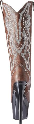 Ellie Shoes Women 709-Dallas Knee High Cowboy Stiletto Platform Boot, Black, 7 M US in Saudi Arabia