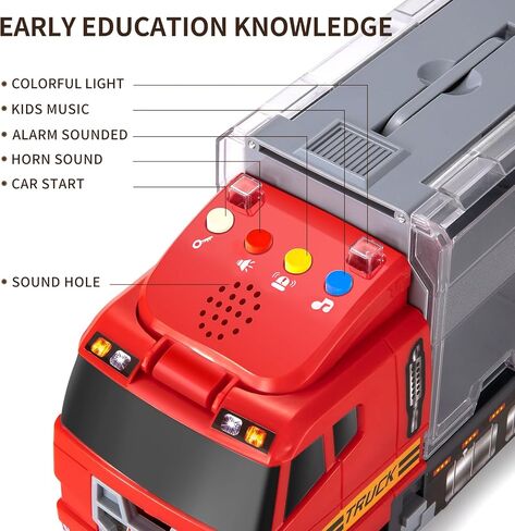 TEMI Toddler Toys for 3 4 5 6 Years Old Boys, Die-cast Construction Toys Car Carrier Vehicle Toy Set w/Play Mat, Kids Toys Truck Alloy Metal Car Toys Set for Age 3-9 Toddlers Kids Boys & Girls in Kuwait