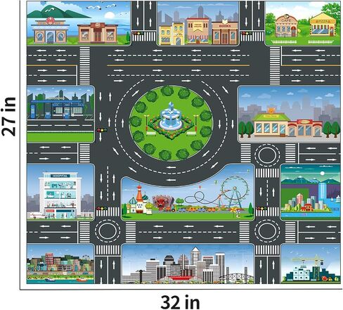 TEMI Toddler Toys for 3 4 5 6 Years Old Boys, Die-cast Construction Toys Car Carrier Vehicle Toy Set w/Play Mat, Kids Toys Truck Alloy Metal Car Toys Set for Age 3-9 Toddlers Kids Boys & Girls in Kuwait