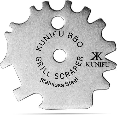 KUNIFU BBQ Grill Scraper, Stocking Stuffers, Bristle-Free for Griddle, Kitchen Gadgets Cleaner, Camping Accessories, Ideal Gifts for Christmas, for Men, Dad, Husband, Boyfriend, Fathers Day in Saudi Arabia