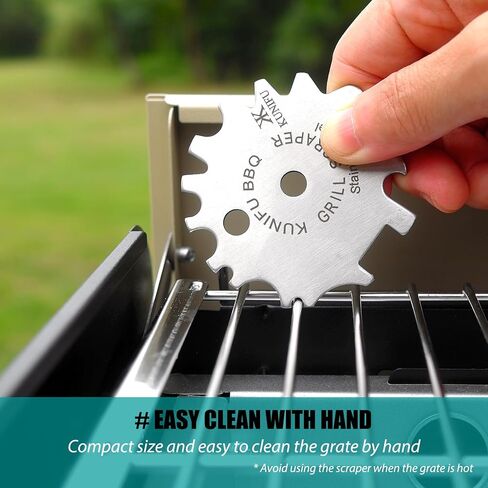 KUNIFU BBQ Grill Scraper, Stocking Stuffers, Bristle-Free for Griddle, Kitchen Gadgets Cleaner, Camping Accessories, Ideal Gifts for Christmas, for Men, Dad, Husband, Boyfriend, Fathers Day in Saudi Arabia
