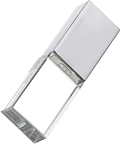 HONGPAS جديد كريستال شفاف مستطيل محرك فلاش USB أصلي 3.0 LED إضاءة ذاكرة عصا عيد ميلاد هدية الزفاف، فضي (16 جيجابايت) in Saudi Arabia