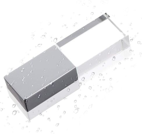 HONGPAS جديد كريستال شفاف مستطيل محرك فلاش USB أصلي 3.0 LED إضاءة ذاكرة عصا عيد ميلاد هدية الزفاف، فضي (16 جيجابايت) in Saudi Arabia