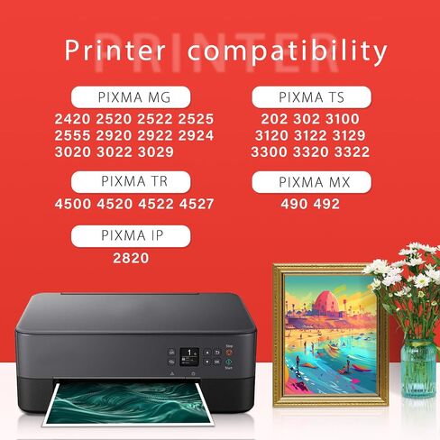 هوت كولور خرطوشة حبر بديلة PG-243 CL-244 لخراطيش حبر كانون 243 و244 لطابعة كانون 243 اسود لخراطيش حبر كانون mg2522 بيكسما TS3120 TS3122 MX492 MG2525 TR4520 (1 اسود/1 ثلاثي الالوان، 2PK) in Kuwait