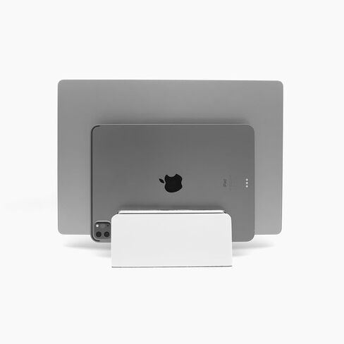 Raico Vertical Laptop Stand Black Wood Dual Laptop MacBook Holder Clamshell Stand (Black Wood, Dual Slot) in Saudi Arabia