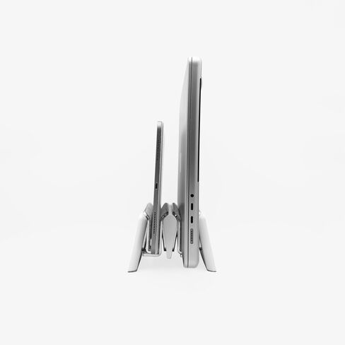 Raico Vertical Laptop Stand Black Wood Dual Laptop MacBook Holder Clamshell Stand (Black Wood, Dual Slot) in Saudi Arabia
