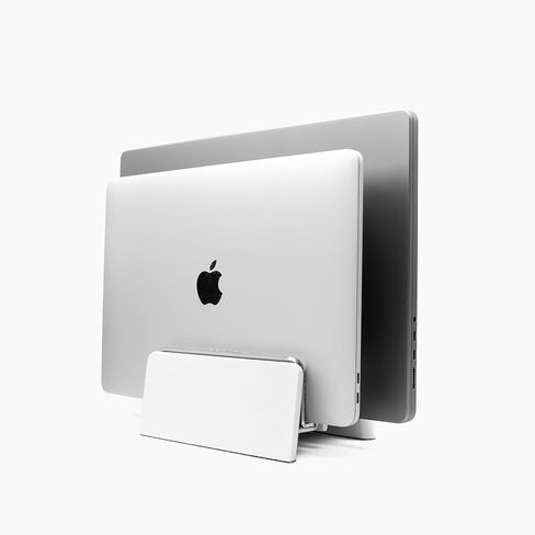 Raico Vertical Laptop Stand Black Wood Dual Laptop MacBook Holder Clamshell Stand (Black Wood, Dual Slot) in Saudi Arabia