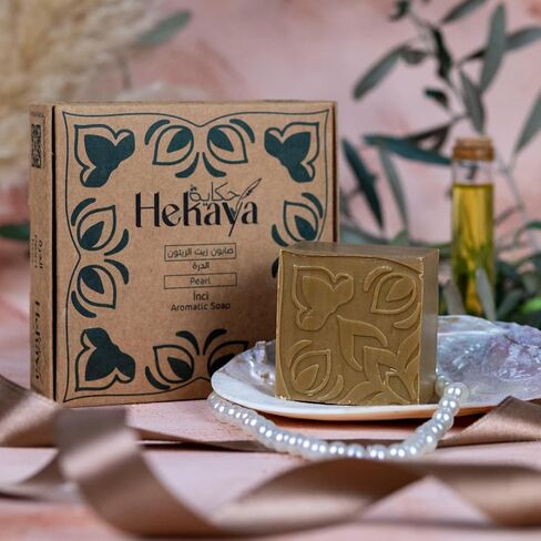 Natural Olive Oil Soap bars with Organic Ingredients, Vegan Soap, Moisturizing, Handmade, Scented With Essential Oils, Body Soap Bars for Women and men (Pearl) (Pack of 4 Bars) 17.6 Ounce in Saudi Arabia