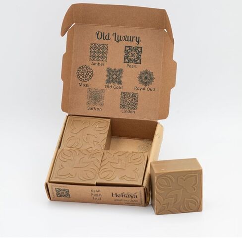 Natural Olive Oil Soap bars with Organic Ingredients, Vegan Soap, Moisturizing, Handmade, Scented With Essential Oils, Body Soap Bars for Women and men (Pearl) (Pack of 4 Bars) 17.6 Ounce in Saudi Arabia