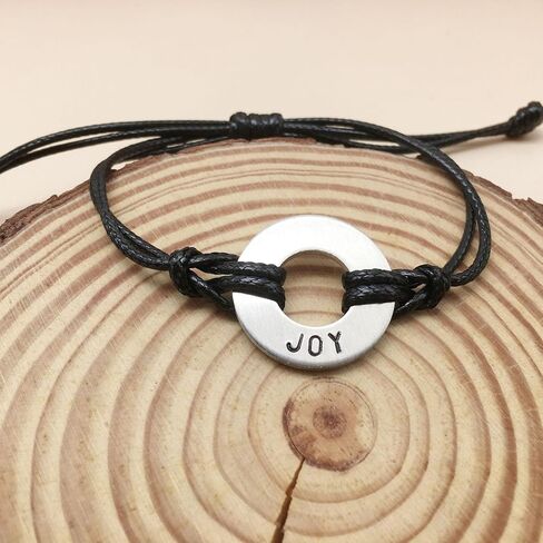 ختم اليد غسالة كلمة سوار اليدوية ملهمة كلمة أساور كلمة سوار للنساء الرجال (الفرح) in Kuwait