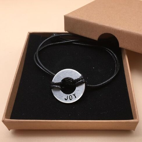 ختم اليد غسالة كلمة سوار اليدوية ملهمة كلمة أساور كلمة سوار للنساء الرجال (الفرح) in Kuwait