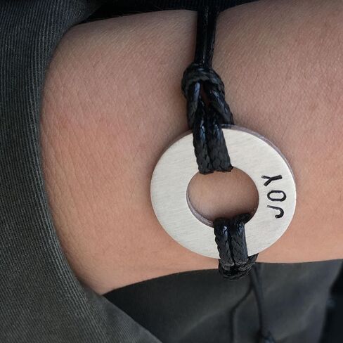 ختم اليد غسالة كلمة سوار اليدوية ملهمة كلمة أساور كلمة سوار للنساء الرجال (الفرح) in Kuwait