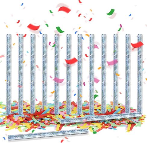 14 Pieces Colorful Confetti Sticks, Compostable Tissue Paper, Shoot Poppers, Handheld Flick Sticks for Indoor/Outdoor Weddings, Birthdays, Graduations, Celebrations, Party Supplies (14in) in Saudi Arabia