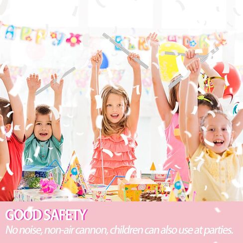 14 Pieces Colorful Confetti Sticks, Compostable Tissue Paper, Shoot Poppers, Handheld Flick Sticks for Indoor/Outdoor Weddings, Birthdays, Graduations, Celebrations, Party Supplies (14in) in Saudi Arabia