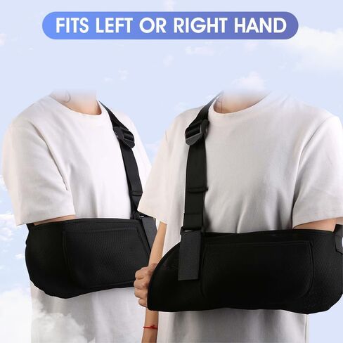 Arm Sling Shoulder Immobilizer. Wrist/Elbow Brace for Men Women Injury, Torn Rotator Cuff Surgery Recovery Slings, Right Left Mesh Hand Injuries Support Holder, Padded Mesh Broken Collarbone Fracture in Saudi Arabia