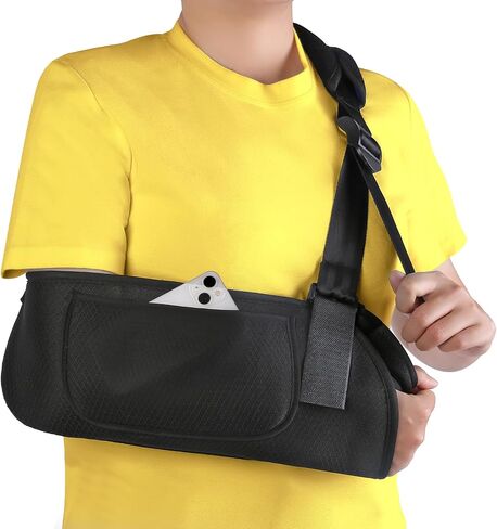 Arm Sling Shoulder Immobilizer. Wrist/Elbow Brace for Men Women Injury, Torn Rotator Cuff Surgery Recovery Slings, Right Left Mesh Hand Injuries Support Holder, Padded Mesh Broken Collarbone Fracture in Saudi Arabia