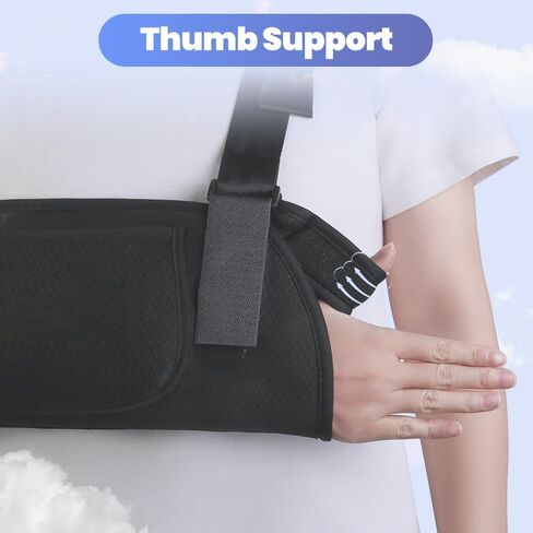 Arm Sling Shoulder Immobilizer. Wrist/Elbow Brace for Men Women Injury, Torn Rotator Cuff Surgery Recovery Slings, Right Left Mesh Hand Injuries Support Holder, Padded Mesh Broken Collarbone Fracture in Saudi Arabia