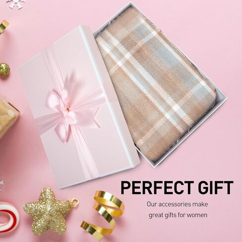 YSense Women's Long Plaid Blanket Scarf Chunky Oversized Winter Fall Warm Big Tartan Scarves Wrap Shawl Ladies Gifts in Saudi Arabia