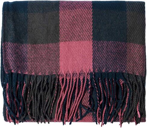 YSense Women's Long Plaid Blanket Scarf Chunky Oversized Winter Fall Warm Big Tartan Scarves Wrap Shawl Ladies Gifts in Saudi Arabia