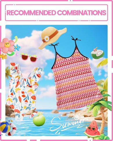 ملابس سباحة للفتيات من Angel Season لتغطية ملابس السباحة للأطفال لملابس السباحة وملابس الشاطئ وملابس السباحة وأغطية كامي المصنوعة من الكروشيه in Kuwait