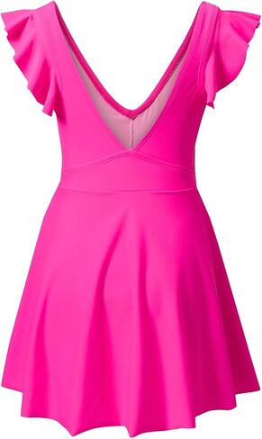 blibean Teen Girls Swimsuit One Piece V-Neck Ruffled Cutout Bathing Suit Size 6-15 Years in Saudi Arabia