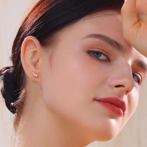Earrings Gold Hoop Earrings 14K Gold Earrings for Women Pierced Earrings Cartilage Earrings Hypoallergenic Women's Earrings Multi-Pierced Earrings Gifts for Women (Gold) in Kuwait