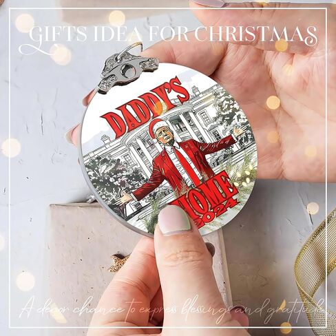 Trump Christmas Ornament 2024, Daddy's Home Trump Gift, President Trump Ornament, Trump Ornament 2024, Trump Merchandise, Trump Ornament, Christmas Ornaments 2024, Bulletproof Trump Ornament in Kuwait