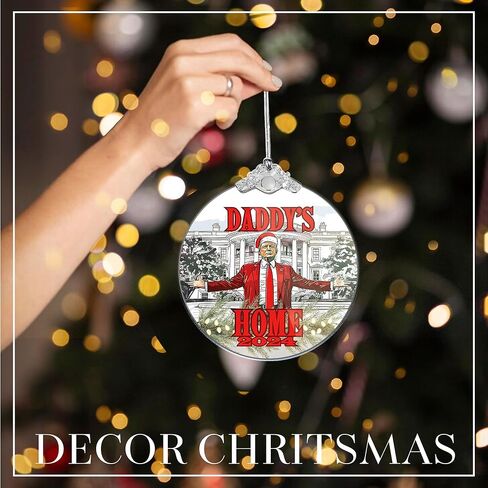 Trump Christmas Ornament 2024, Daddy's Home Trump Gift, President Trump Ornament, Trump Ornament 2024, Trump Merchandise, Trump Ornament, Christmas Ornaments 2024, Bulletproof Trump Ornament in Kuwait