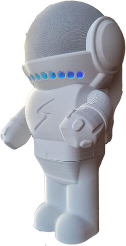 حامل طاولة سبلين متوافق مع مكبر الصوت الذكي أمازون أليكسا إيكو دوت (الجيل الرابع والخامس) وأبل هوم بود ميني، طراز أسترو هيرو روبوت (أسود) in Kuwait