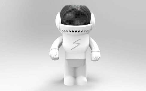 حامل طاولة سبلين متوافق مع مكبر الصوت الذكي أمازون أليكسا إيكو دوت (الجيل الرابع والخامس) وأبل هوم بود ميني، طراز أسترو هيرو روبوت (أسود) in Kuwait