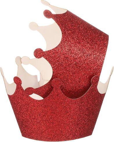 50 قطعة من أغلفة الكب كيك من uxcell، بطانة كب كيك مجوفة وبطانات خبز الكعك وأكواب ورقية لتزيين حفلات الزفاف وأعياد الميلاد وحلويات الكعك الفضية (تاج، ورق) in Kuwait