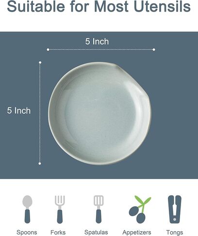 Spoon Rest for Stove Top Boho Style Spatula Rest Spoon Holder, 5.3in Ceramic Spoon Rest for Coffee Bar, Cooking Housewarming Gift Modern Farmhouse Kitchen Décor in Kuwait
