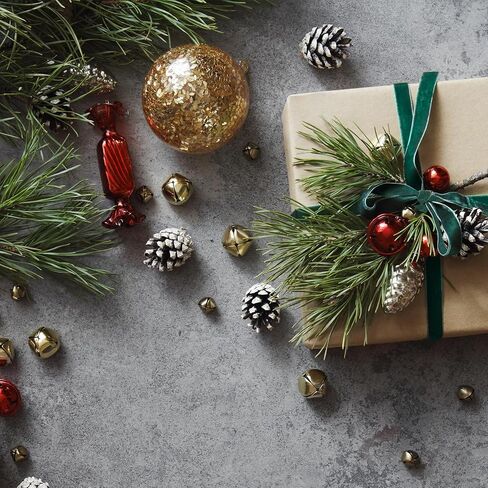 Velvet Christmas Ribbon，Double Face 3/8" x 20Yd for Christmas Wreath Decoration Handmade Craft Ornaments Gift Wrapping, Bow Making, Christmas Tree in Kuwait