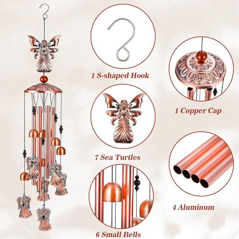 Womens Gifts for Christmas Birthday Gifts for Women Mom Grandma Gifts Hummingbird Wind Chimes Solar Lights for Outside Outdoor Yard Home House Patio Garden Gardening Decor Gifts for Mom Sister in Kuwait