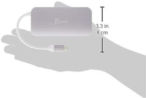j5create USB-C 9-in-1 Multi Adapter Multi Adapter HDMI/Ethernet/USB 3.1, SD and MicroSD/PD 3.0 | 4K HDMI for MacBook | ChromeBook |USB-C Devices (JCD383) in Saudi Arabia