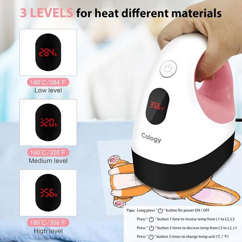 Calogy Mini Heat Press, Heat Transfer Machine, Constant Temp Control, Insulated Safety Base, Fits for Crafts, T-Shirt, Hat, Cap, Pillows(White Pink) in Saudi Arabia