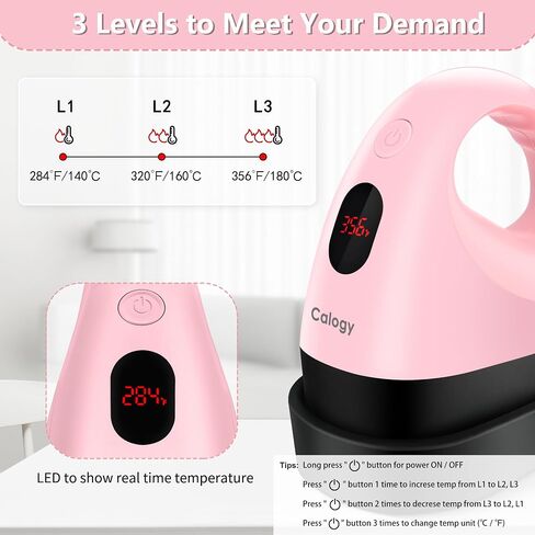 Calogy Mini Heat Press, Heat Transfer Machine, Constant Temp Control, Insulated Safety Base, Fits for Crafts, T-Shirt, Hat, Cap, Pillows(White Pink) in Saudi Arabia