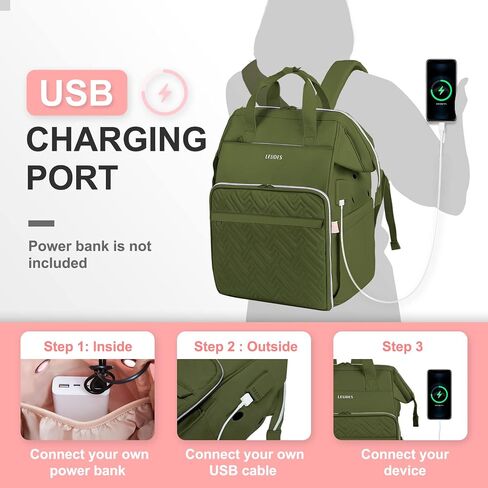 Leudes Knitting Bag Backpack, Yarn Storage Organizer Large Crochet Bag Tote Christmas Gift Yarn Holder Case for Carrying Projects, Knitting Needles (Upgraded Army Green) in Saudi Arabia