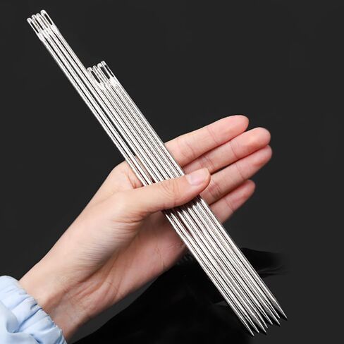 4" Professional Upholstery Needle 10cm length 3mm thickness, Big Eye Hand Sewing Needles for Stitching and Crafting Projects in Kuwait