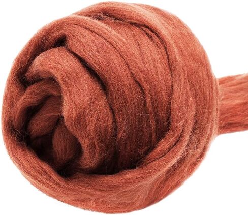 3.53oz Wool Roving Yarn, Fiber Roving Wool Top, Wool Felting Supplies, Pure Wool, Chunky Yarn, Spinning Wool Roving for Needle Felting Wet Felting DIY Hand Spinning (White) in Saudi Arabia