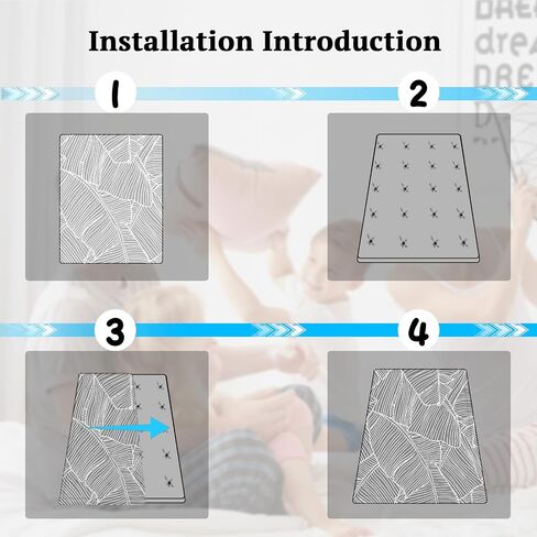 ZonLi Futon Mattress Cover Queen Size for Traditional Japanese Floor Futon Mattress with Zipper,Tatami Floor Sleeping Mat Cover,Super Soft and Machine Washable (64‘’x84‘’, Hand-Drawn Leaf Patterns) in Saudi Arabia