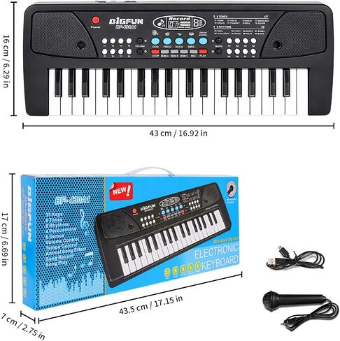 37 Key Upgrade Piano Keyboard for Kids Musical Toys Ages 3-5 Beginners Keyboard Piano with Microphone for 3 4 5 6 Year Old Boys Girls Gifts in Saudi Arabia