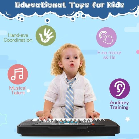 37 Key Upgrade Piano Keyboard for Kids Musical Toys Ages 3-5 Beginners Keyboard Piano with Microphone for 3 4 5 6 Year Old Boys Girls Gifts in Saudi Arabia